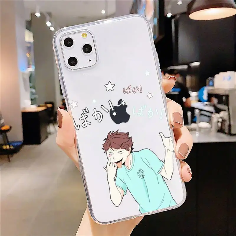 

Haikyuu Oikawa hot fashion anime Phone Case Transparent soft For iphone 5 5s 5c se 6 6s 7 8 11 12 plus mini x xs xr pro max