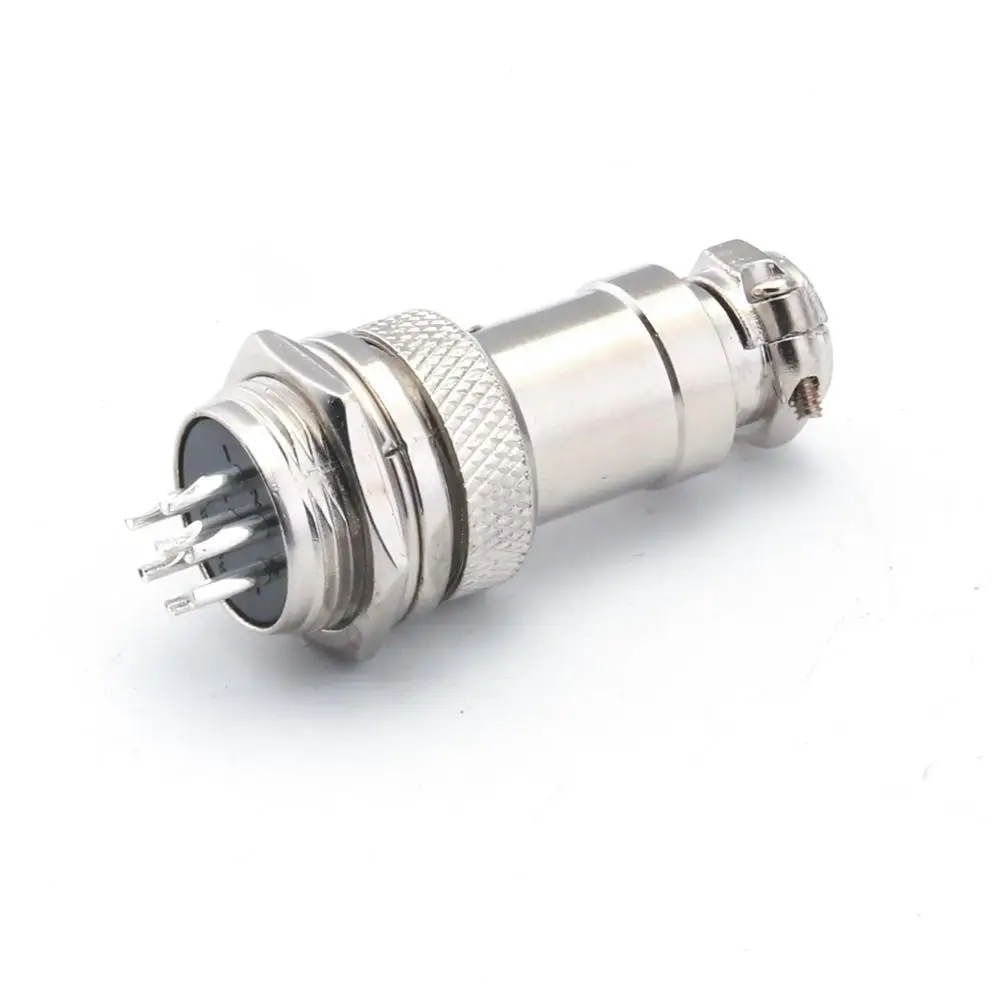 

Aviation Plug 7-Pin 16mm GX16-6 Male Female Panel Metal Connector AC 1500V