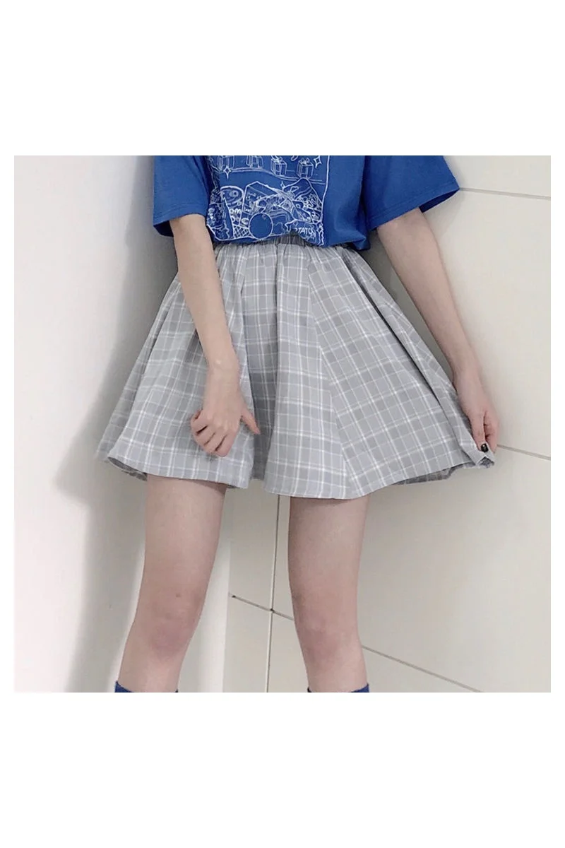 

Japan Mori Plaid Skirt Women Summer High Waist Sweet Skirt Mini Skirt Ruffles Female A-line Harajuku Skirt Pink Student 2xl