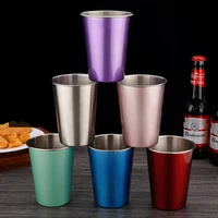 350500ml portable 304 stainless steel mug thermal coffee beer cup durable milk tea cold drinks cups tableware kitchen drinkware