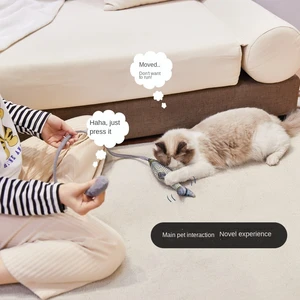 New product creative pet accessories funny cat artifact simulation fish cat toy interactive plush toy supplies