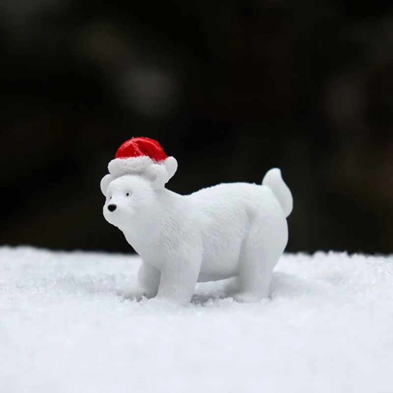 

Искусственный белый медведь, белый айсберг, микродержатель, статуэтка, игрушка, подарок, Террариум, украшение для настольного автомобиля