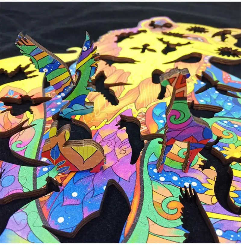 Распродажа деревянные пазлы для взрослых уникальной формы игрушки детей лучший