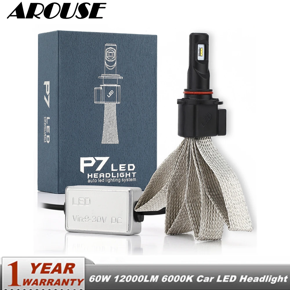 Автомобильные светодиодсветодиодный фары AROUSE 9005 H4 H11 H3 880 H7 H1 9007 CSP оплетка для фар