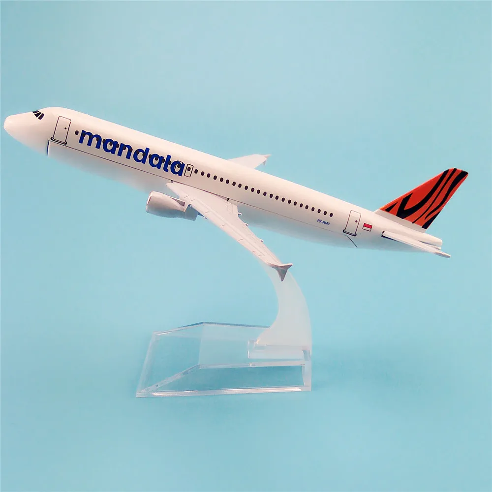 

16cm Metal Aircraft Plane Model Air Mandala Tiger Airlines Airbus 320 A320 Airways Airplane Model w Stand