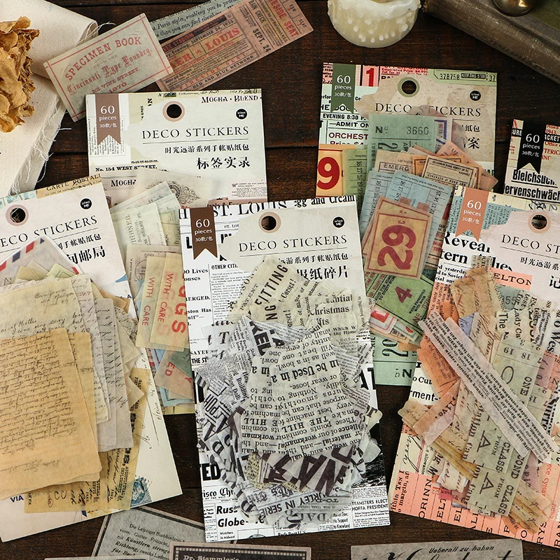60 шт. декоративные наклейки из бумаги васи для скрапбукинга дневники стикеры