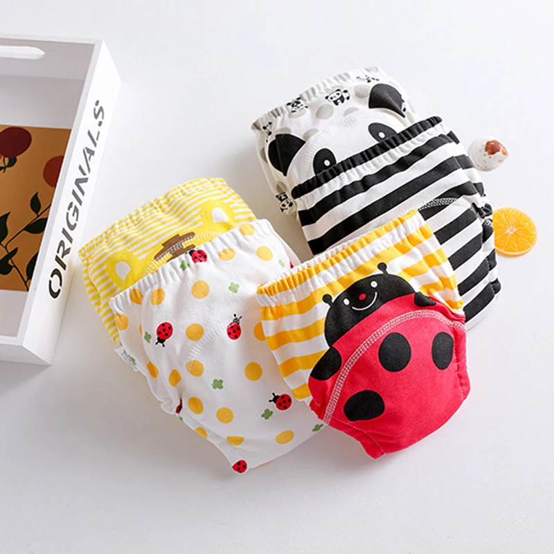 Детские Подгузники хлопковые трусы новорожденный многоразовые тканевые