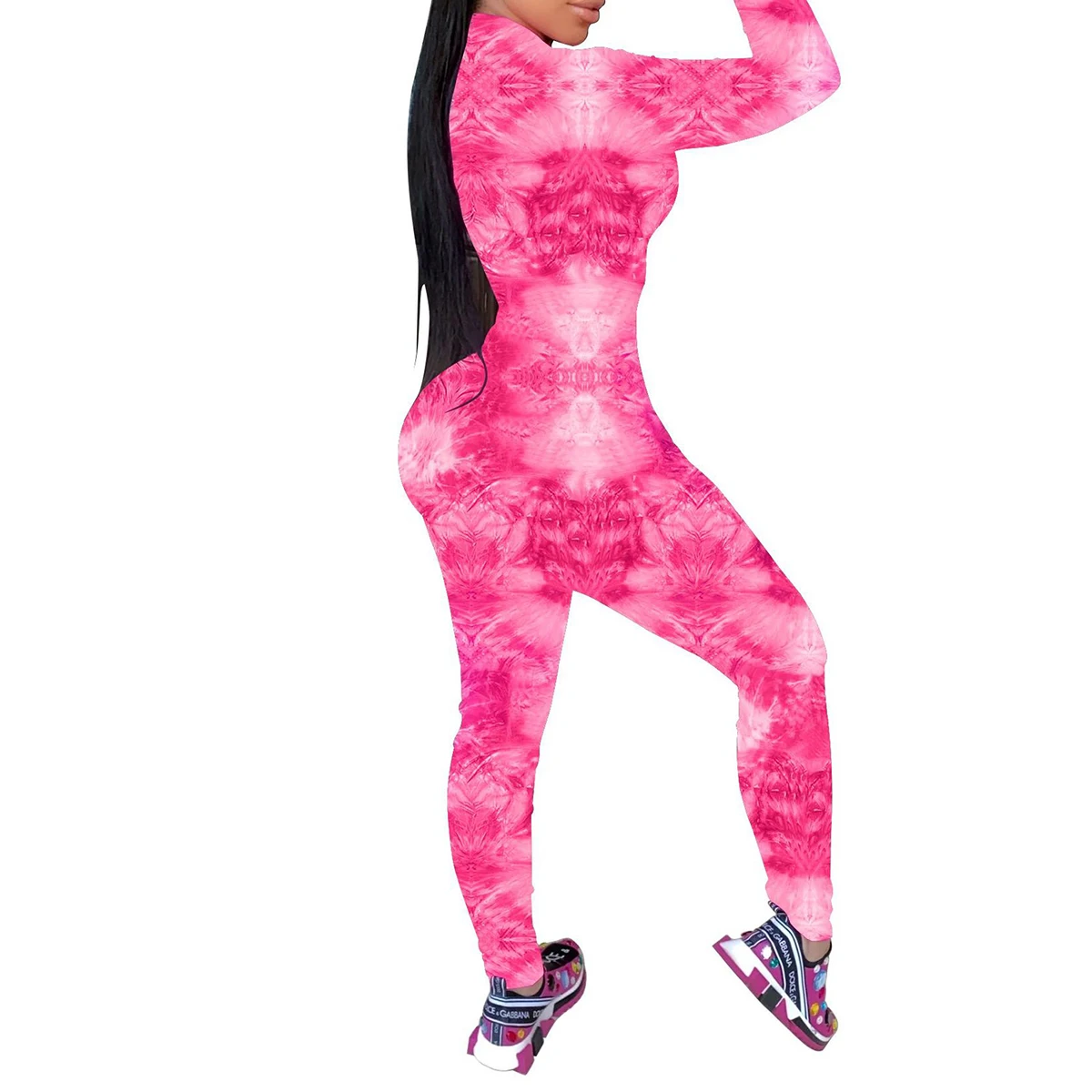 Комбинезон женский с длинным рукавом пикантный Повседневный облегающий Ромпер