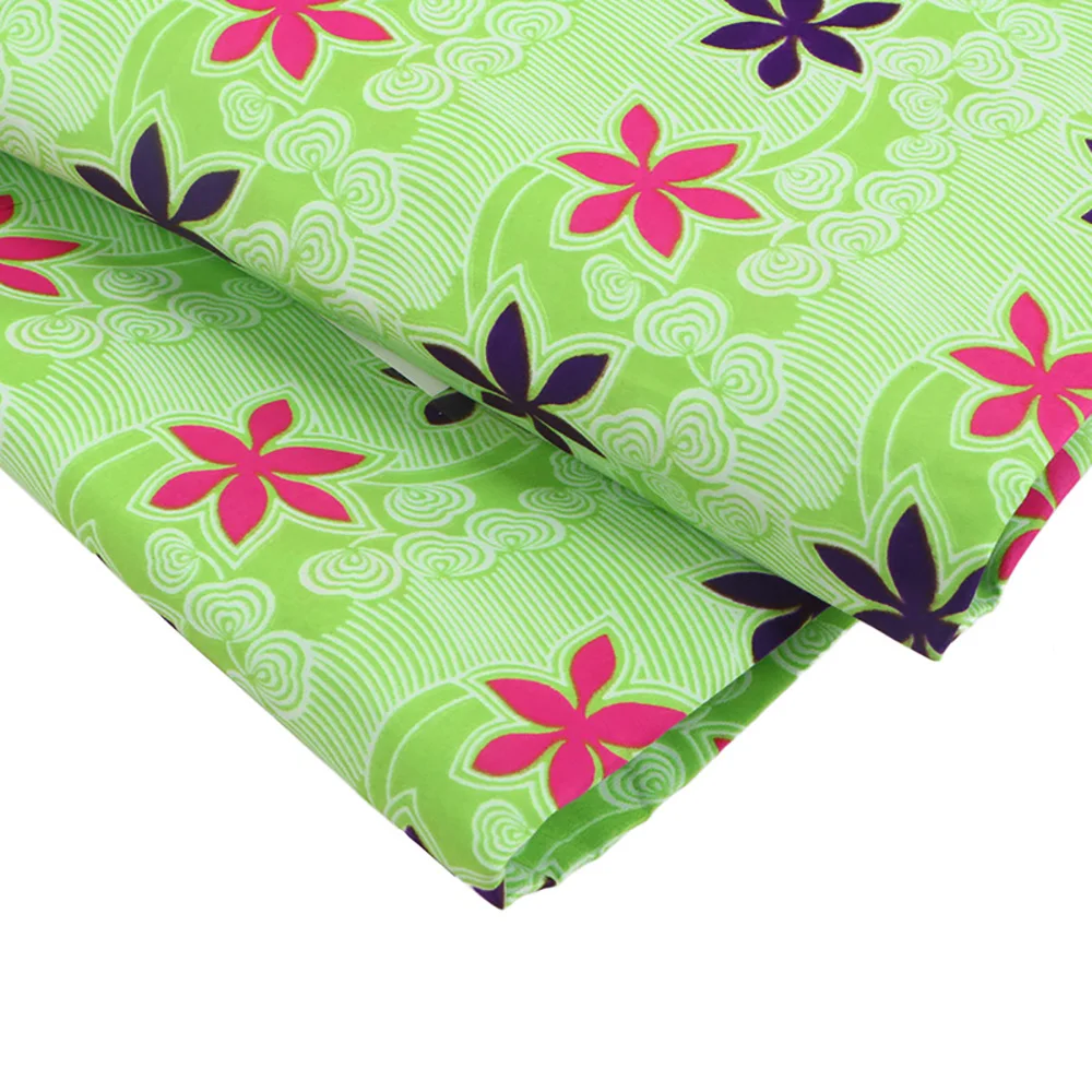 1 ярд Африканский воск с принтом в виде листьев 100% полиэфирная восковая ткань