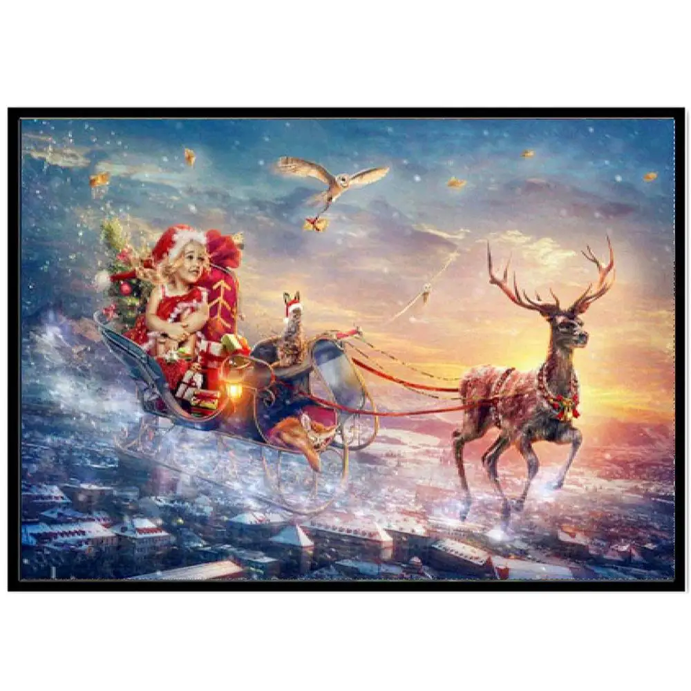 

5D diamond painting full diamond Christmas round diamond mosaic pattern home decoration DIY handmade