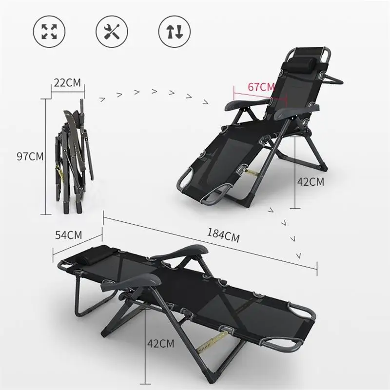 Para Balcony кресло с откидной спинкой складывающаяся кровать садовая мебель шезлонг|