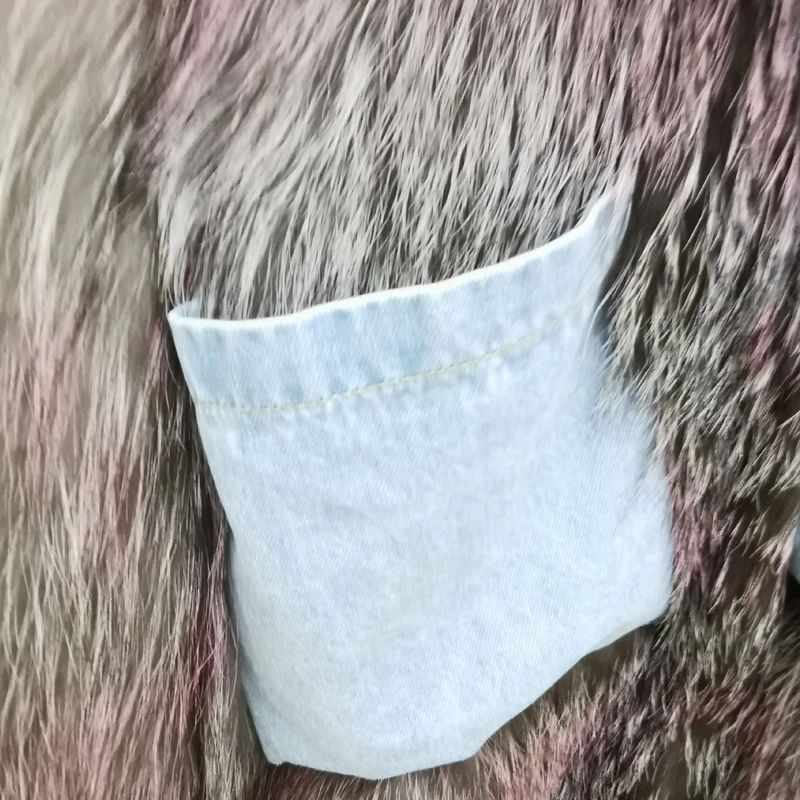 2022 New style personality Real Silver Fox Fur Coat Women fox Fur Coat Female Knitted Genuine Fur Overcoat For Ladies Luxury