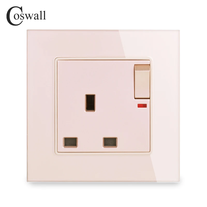 Настенная панель из хрустального стекла розетка британского стандарта 13А