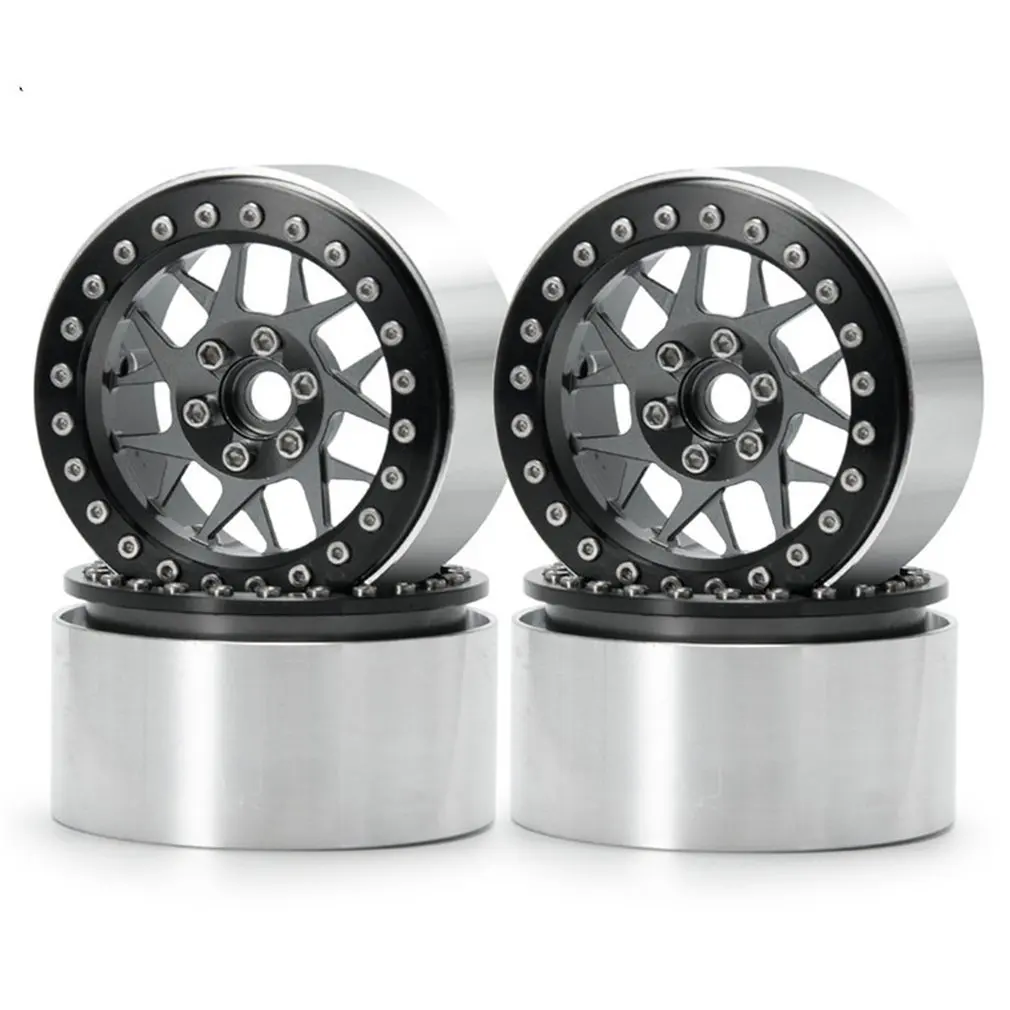 

4pcs Metal Beadlock Wheel Rim Heavy Wheel Rim High Performance Accessories Simulation Climbing Car Lock Tire