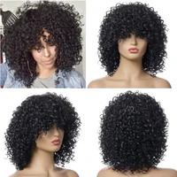 african roll wig for black women synthetic kinky curly wigs 12 inches 5 colours fluffy and natural wig
