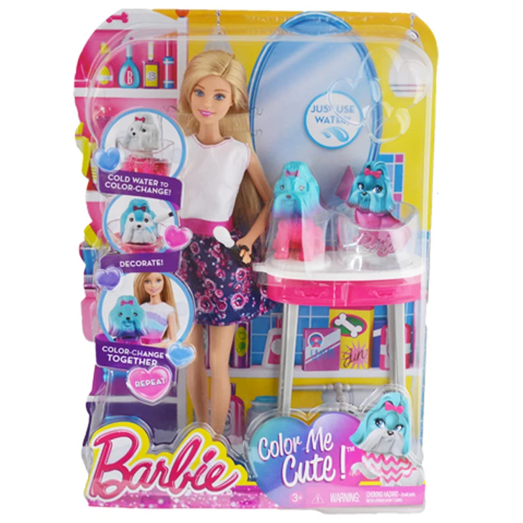 

Original Barbie Dolls Animals Dog Care Combination Toys for Girls with Accessories Butterfly Fairy Baby Doll Toys Gifts Box Set
