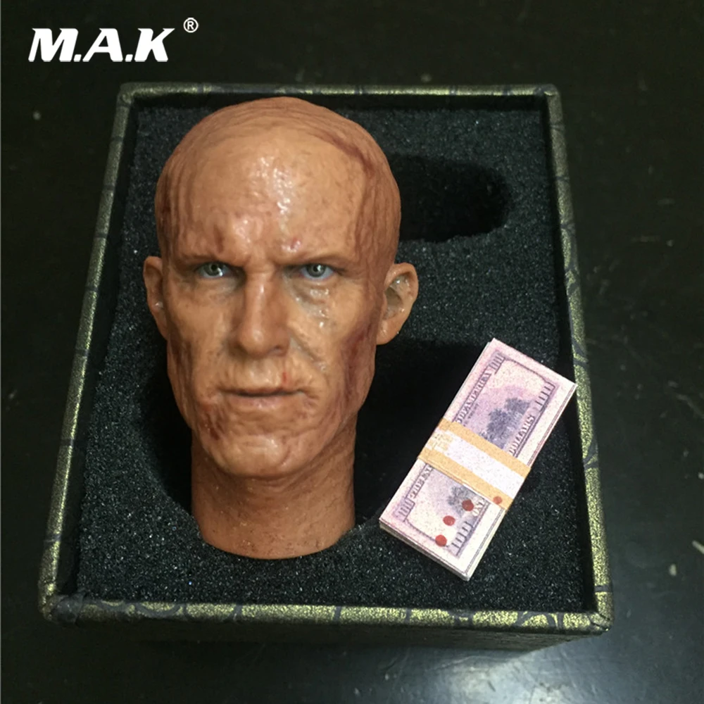 Мужская фигурка в масштабе 1:6 аксессуар голова Райана рейнольда сжигающая