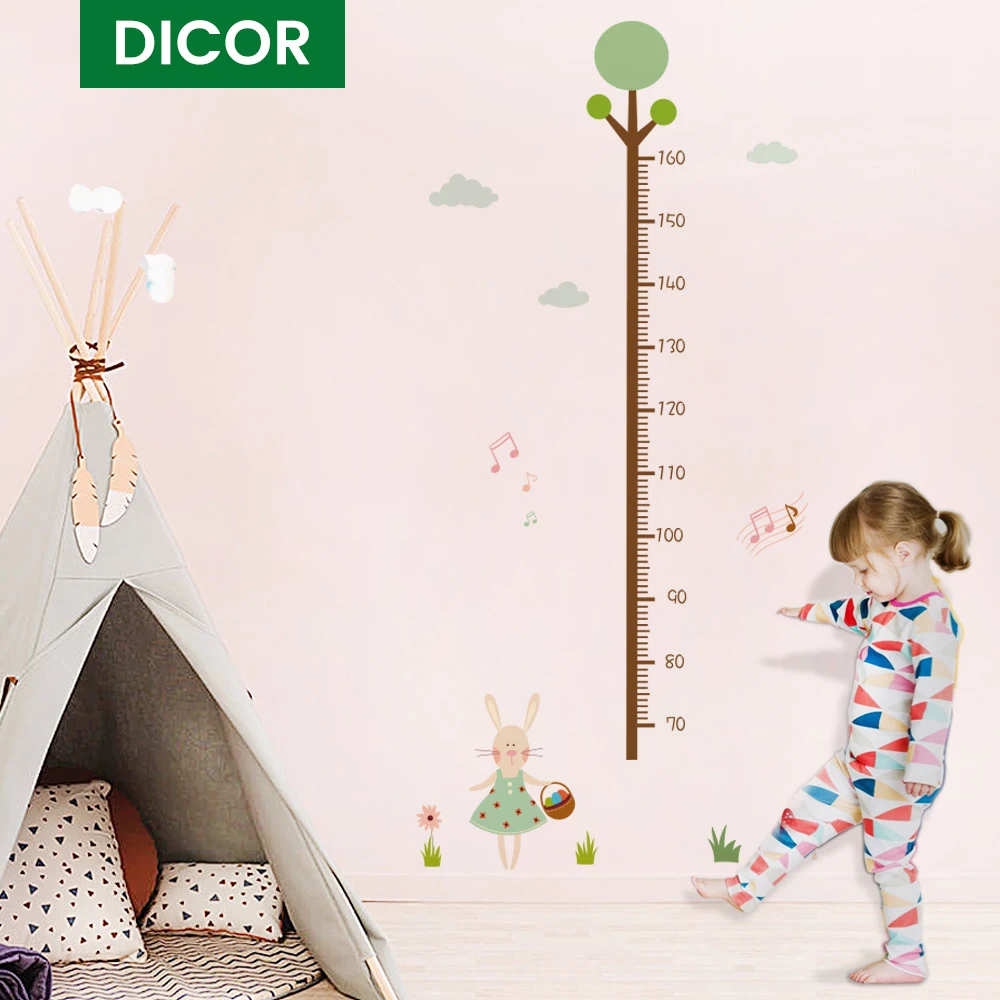 2 шт./компл. Мультяшные настенные Стикеры с измерением высоты для детских комнат