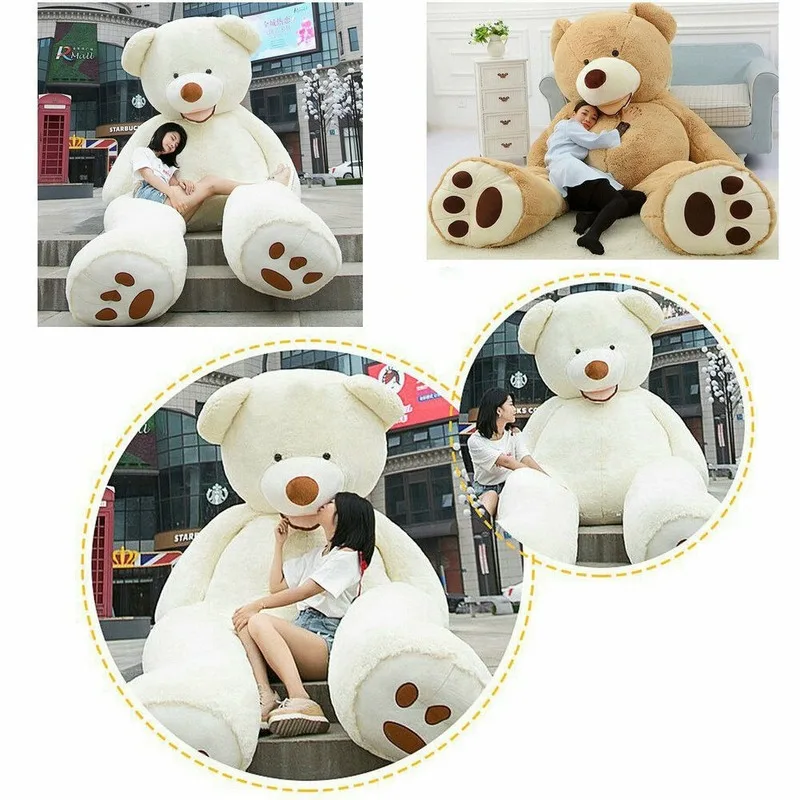 

78 Inch Giant Big Teddy Bear Plush Toy Doll Gift White Only with Zipper Cover Without Filling Plush Toy Plush/Nano Doll