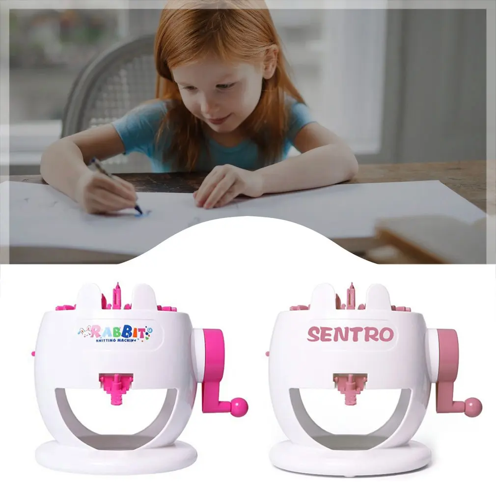 

Wool Knitting Sewing Machine Mini Kids Weaving Loom For Scarf Hat Socks DIY Hand Knitting Machine Kids Toys