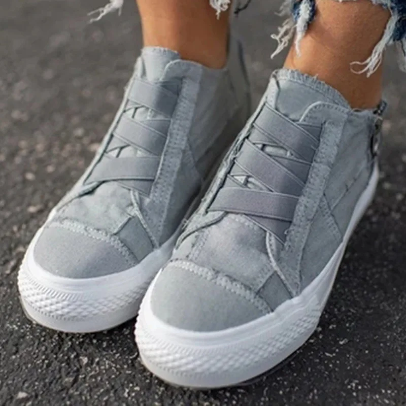 Прямая поставка Женские кроссовки Вулканизированная обувь Парусиновые Летние