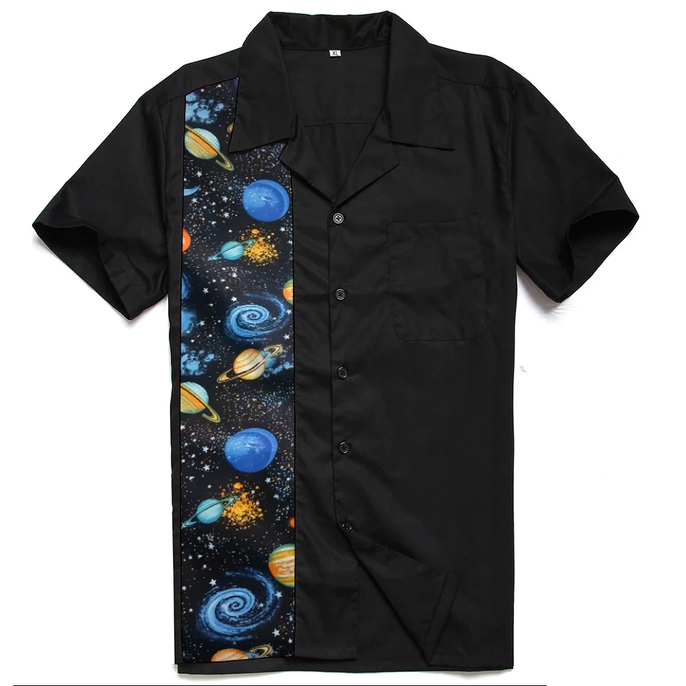 

Casual Men's Short Sleeve Shirt with Lapel Is Popular