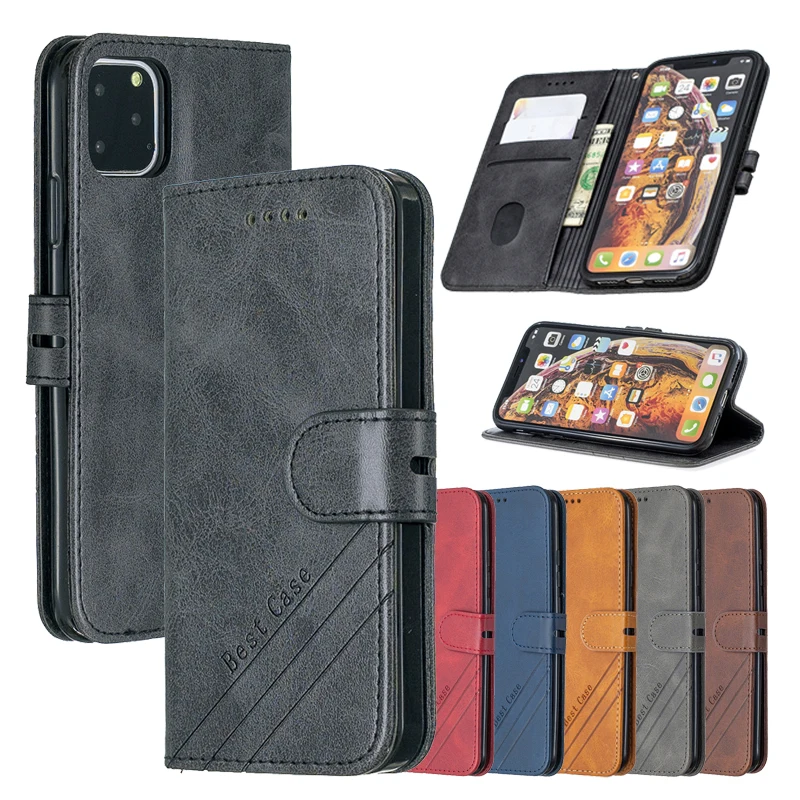 

Leather Flip SE 2020 8 7 6 Plus 5 Case For iPhone 12Mini 12Pro 11 12 Pro Max Xr X XsMax Coque Magnetic Stand Wallet Phone Cover
