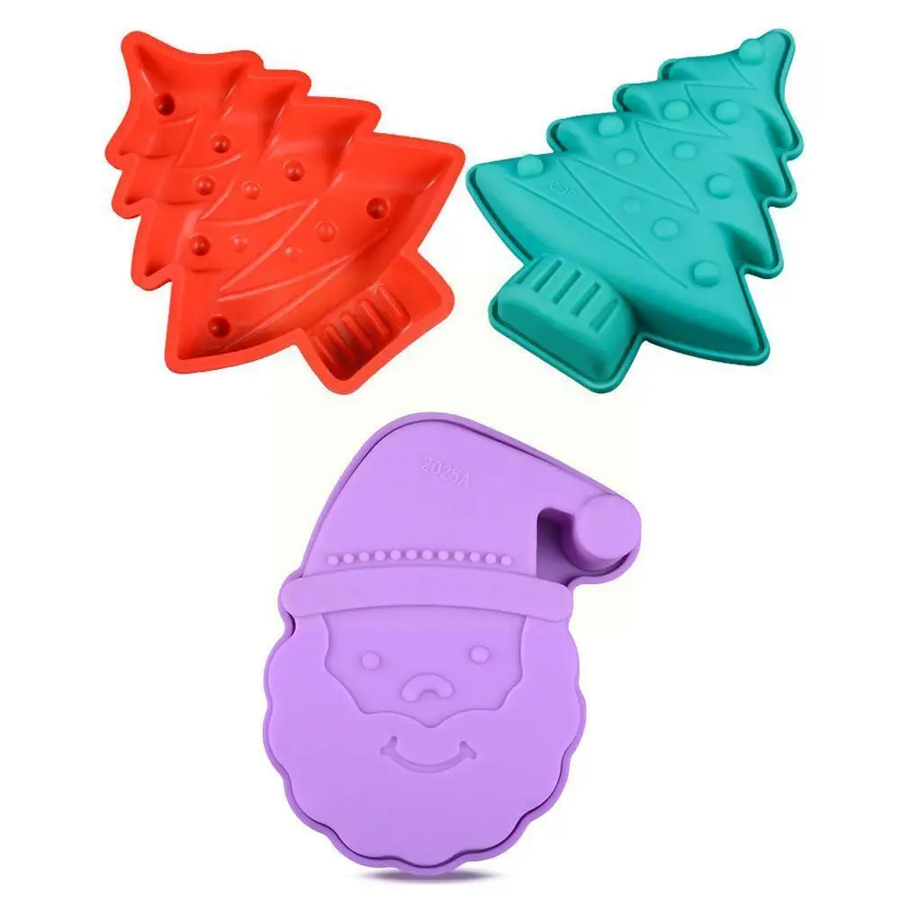 

Christmas Tree Silicone Cake Mold Santa Claus Cake Moulds Decorating Accessories Bread Tools Pan Baking Baking Biscuit Set C3U7
