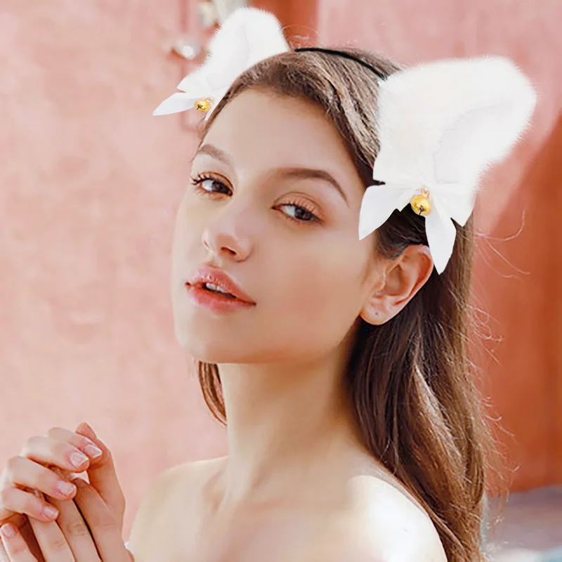 Милые аксессуары для волос модные повязки на голову с лисьими кошачьими ушками