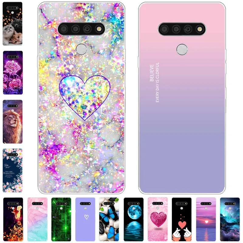 Soft Print Cover For LG K51s K41s K50S K40S Case Cute Cat Siliocne Clear Bumper Fundas for LG K41s K 51s 40S TPU Coque Marble
