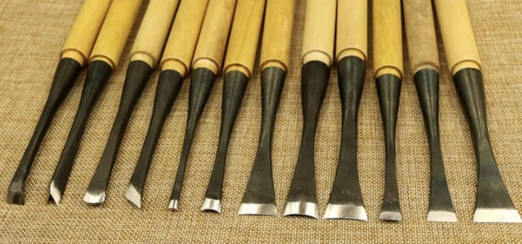 12pcs/lot Handmade Wood Carving Knife Carving Knife Tool for Making Bricks
