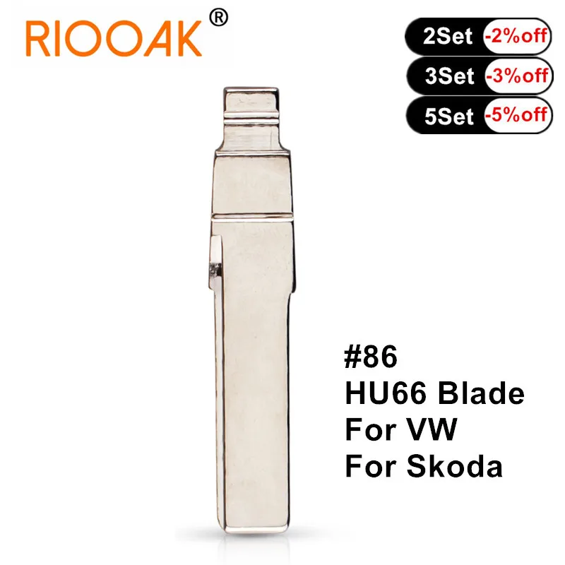

Car Blank Replacement #86 HU66 Remote Key Blade HAA For Volkswagen Passat Bora Skoda Seat Audi