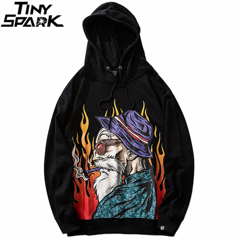 Мужская хлопковая толстовка в стиле хип хоп уличная одежда Харадзюку пуловер с