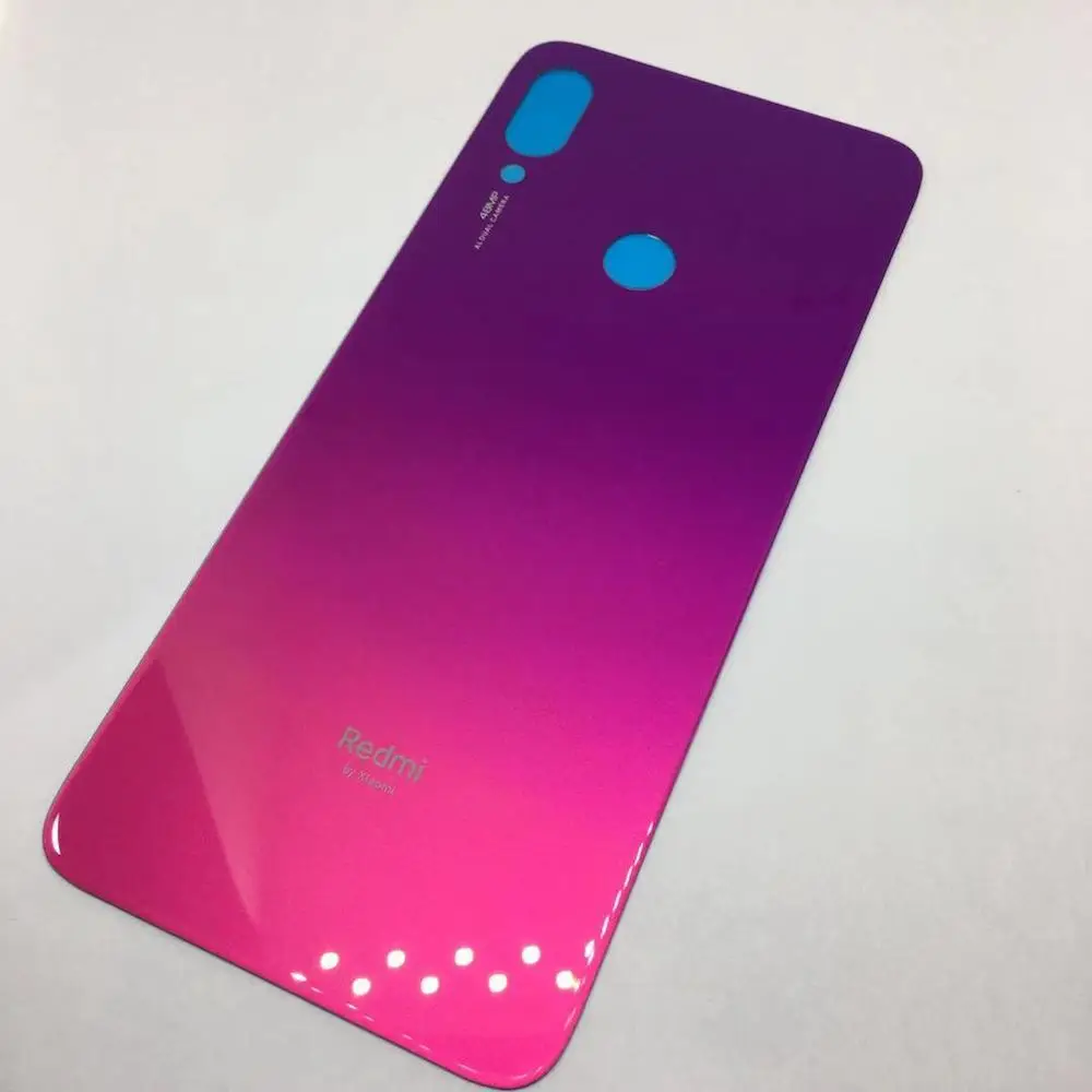 Для Xiaomi Redmi Note 7 Задняя стеклянная крышка батарейного отсека задняя дверь Корпус