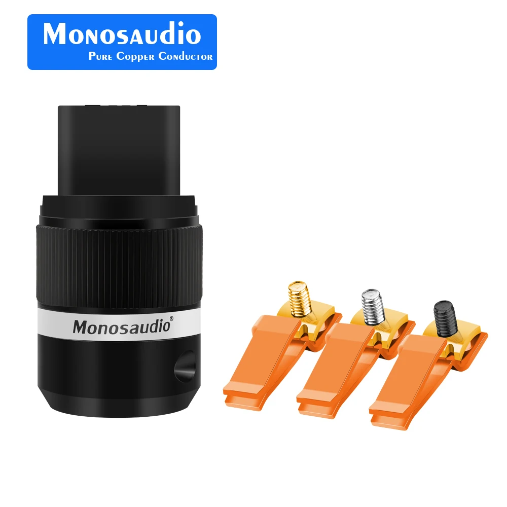 Monosaudio F120 99.998% чистый Медь 20A IEC C7 штепсельной вилки разъемы Женский Разъем питания