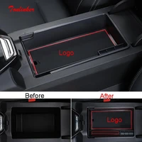 tonlinker interior car armrest box storage cover sticker for gwm haval h6 2021 car styling 1 pcs abs plastic cover stickers