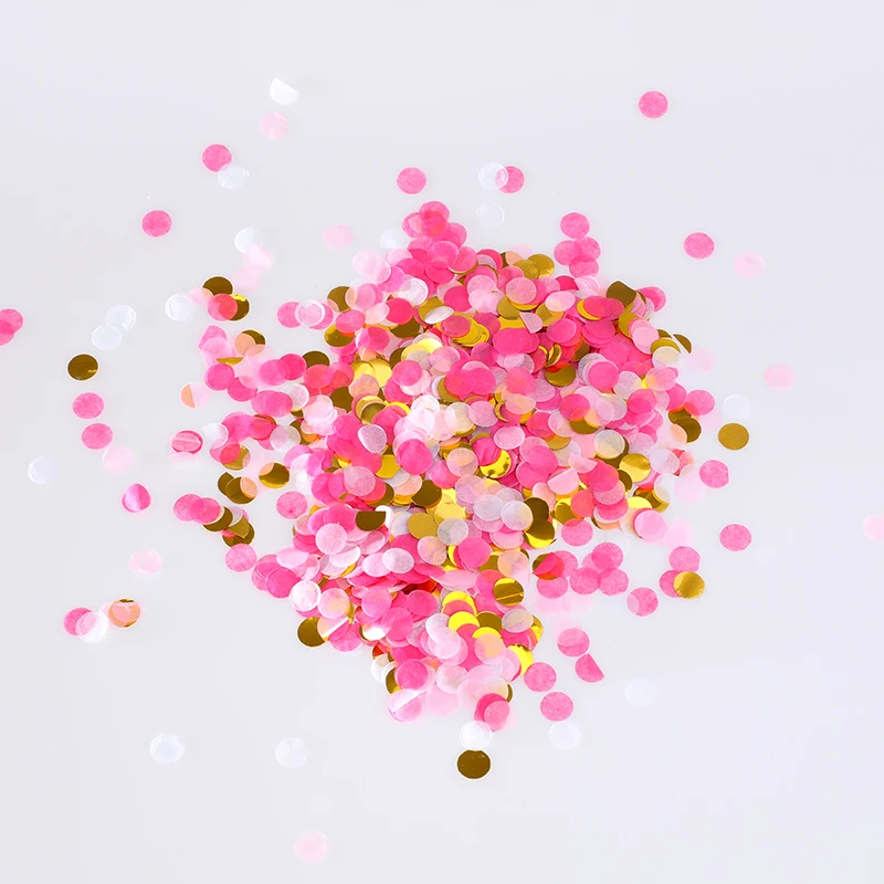 1 см 10 г/пакет смешанные цвета металлик розовое золото Мини Круглые Конфетти