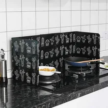 Кактус печатная алюминиевая фольга масляный блок маслосъемная плита Кук анти-брызг масла перегородка тепла посуда изоляция для кухни