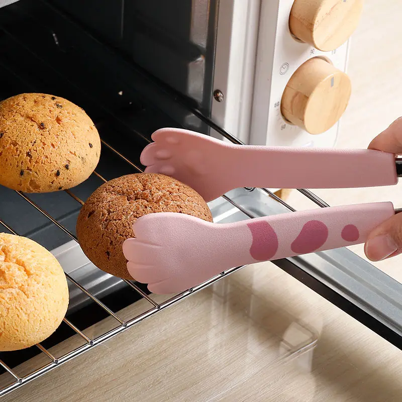 

Cat Paw Shape Food Tongs Cute Cartoon Meal Tongs Stainless Steel Barbecue Tongs Kitchen Gadgets Kitchen Accessories KEDICAT