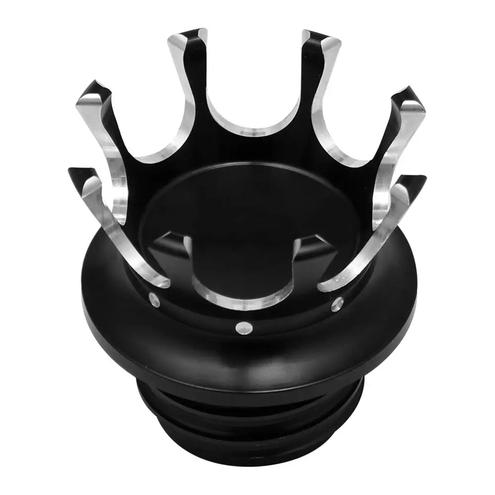 Motorcycle Gas Cap Crown Style CNC Flush Oil Fuel Tank For Harley Sportster XL 883 1200 Road King Dyna Softail FLST 96-2020 | Автомобили и