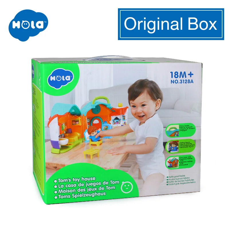 ORIGINAL BOX HOLA 3128A миниатюрная мебель для дома, аксессуары для кукольного домика, игрушки, набор деревянной мебели, куклы для детской комнаты, игровой подарок - Цвет: ORIGINAL BOX