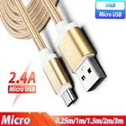 Зарядный кабель Micro USB, длинный кабель для Android, 1,5 м, 2 м, 3 м, для xiaomi redmi note 6, 5 pro, Samsung J5, J7 2017, A10