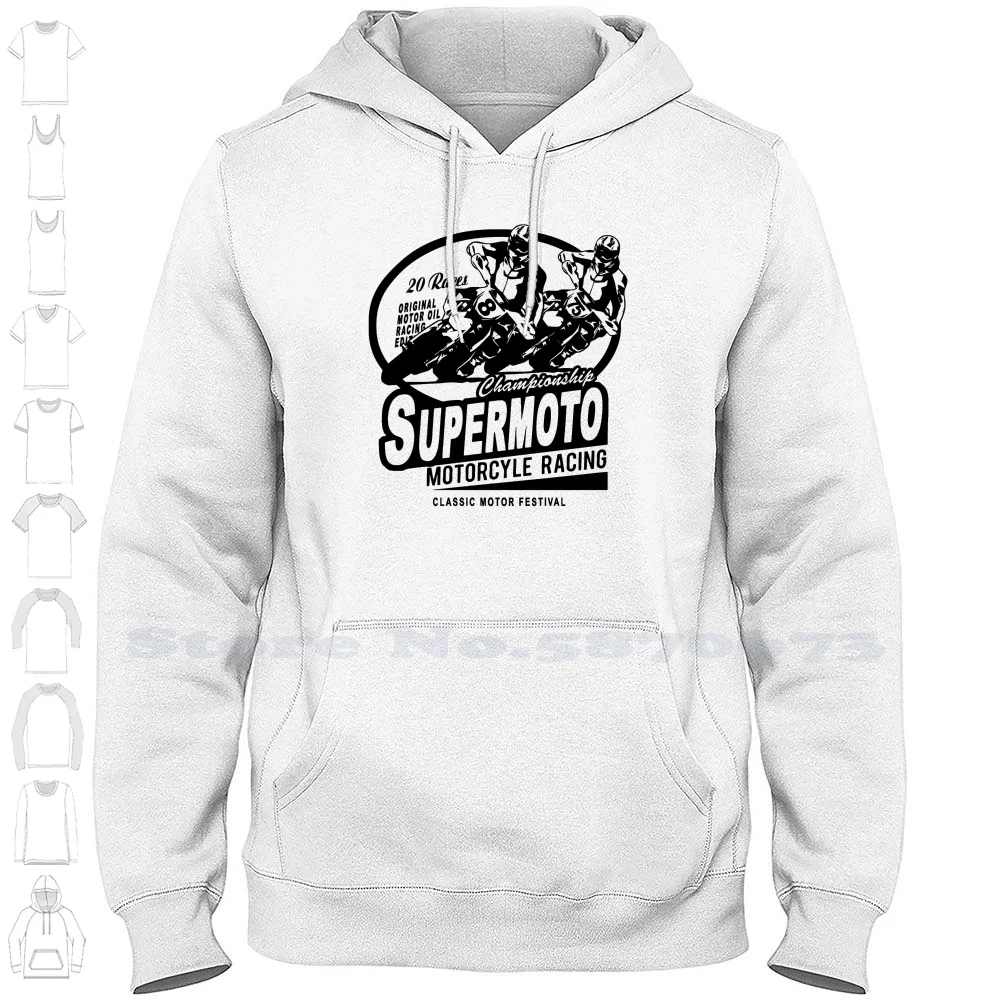 

Supermoto Race - No. 8 - No. 75 Streetwear Sport Hoodie Sweatshirt Supermoto Supermotard Motocross Moto Cross Supercross Enduro
