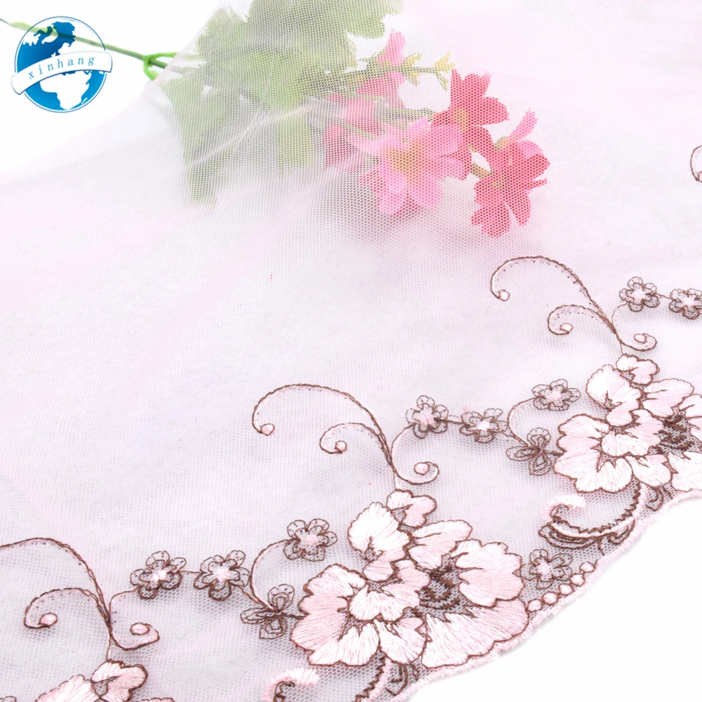 22 см полиэстер Кружева Вышивка Французский кружевной ленты ткань гипюр diy