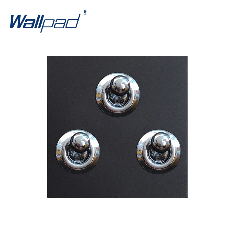 Wallpad 3 Gang 1 Way 2 Switch Function Key For Wall Toggle White And Black Plastic Module Only | Обустройство дома