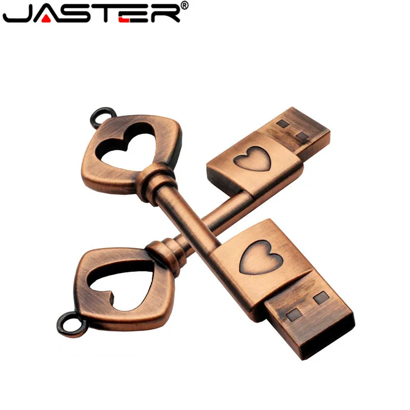 Корабль металлического сердечка ключ USB флеш-накопитель u-диск сердце-образный