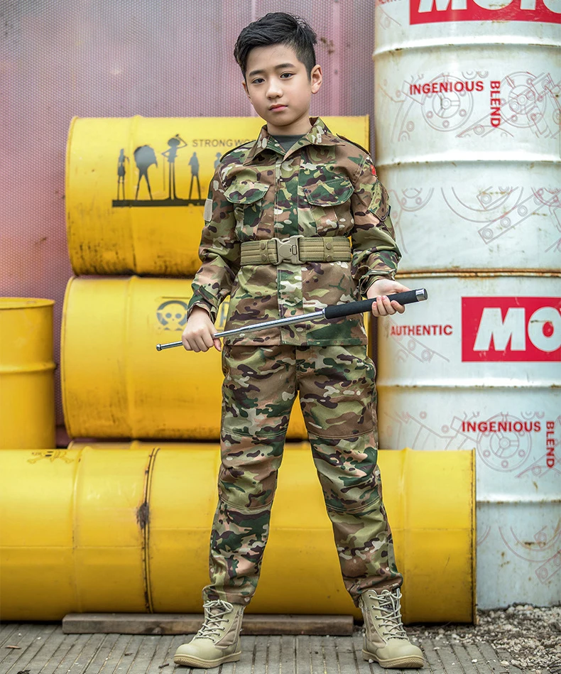 Тактический костюм для мальчиков и девочек детская Униформа Военная