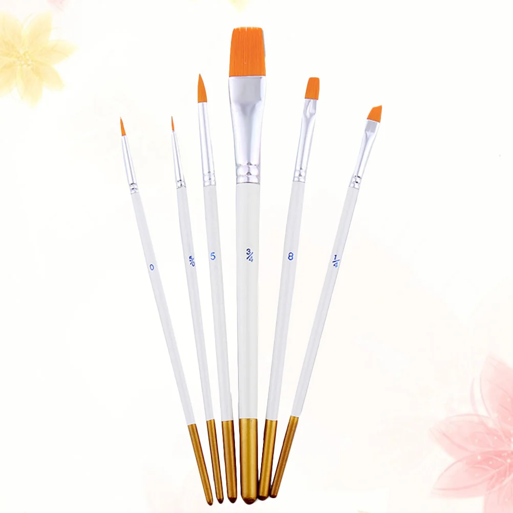 

6PCS Rolled Fondant Decorating Pen Gumpaste Cake Painting Brushes DIY Sugar Craft Baking Tool Set (Random Number)