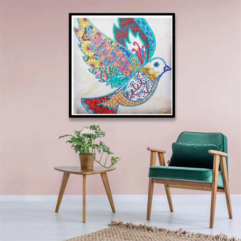 

5D Bird DIY Special Shaped Diamond Painting Partial Drill Cross Stitch Crystal Embroidery Kits Rhinestone Needlework Home Decor