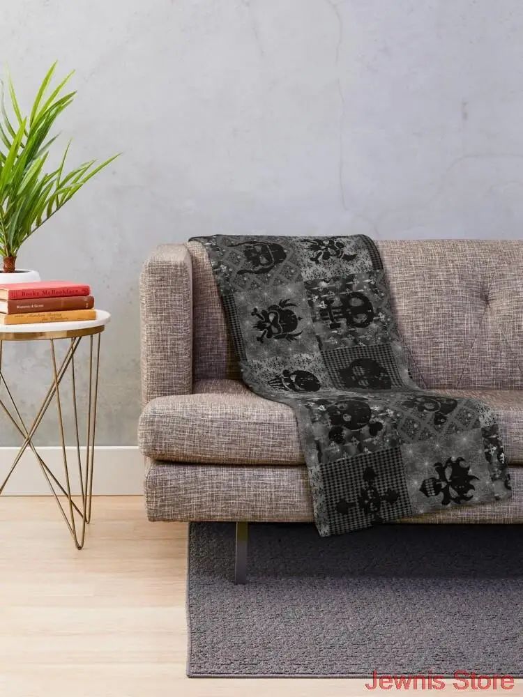 Skull Collage Throw Blanket Home Textile polar microfiber blanket cover the bed 200x230cm sofa small for kids | Дом и сад
